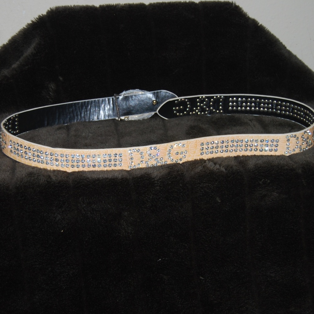 D & G  Rhinestone pin buckle belt